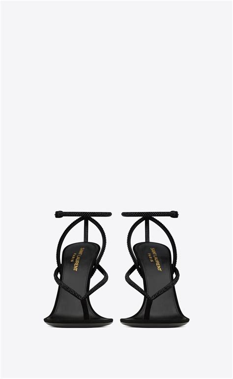 ysl nadja sandals|Nadja sandals in suede and rhinestones .